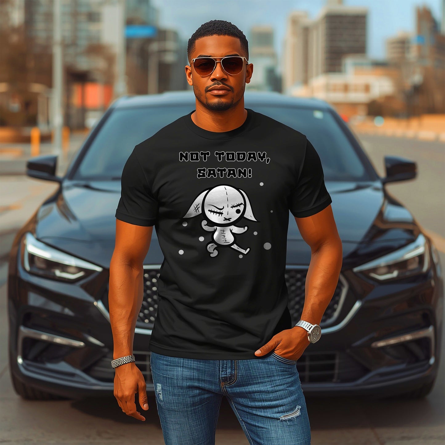 T-shirt: Not today, Satan!